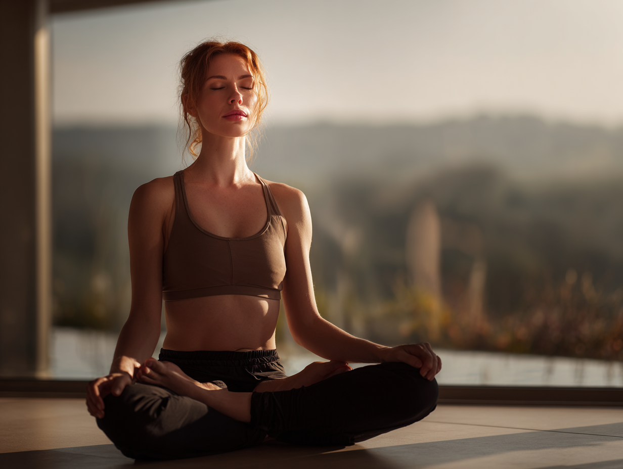 Practică yoga în natură